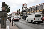 Aruba - L.G. Smith Boulevard in Oranjestad with dozens of jewellers, casinos, Rolex shops et cetera