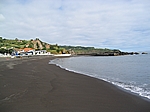 Insel Faial (Azoren) - Praia do Almoxarife, der längste Sandstrand der Insel