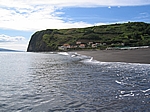 Insel Faial (Azoren) - Praia do Almoxarife, der längste Sandstrand der Insel