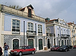 Lissabon - Mit Azulejos verzierte Häuser bei der Igreja Sao Vicente de Fora