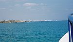 Mit dem Boot in Richtung Famagusta, Geisterstadt seit 1974 Geisterstadt in der UN-Pufferzone
