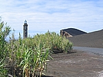Insel Faial (Azoren) - Ponta des Capelinhos, hier wuchs Faial beim Vulkanausbruch 1957/58 um 2,5 km² (bis dahin stand der 1903 erbaute Leuchtturm direkt an der Küste)