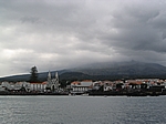 Insel Pico (Azoren) - Erster Blick auf die Inselhauptstadt Madalena