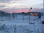 Finnisch Lappland - 14:30 in Muonio: gleich geht die Sonne unter