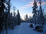 Finnisch Lappland - Die Schneemobile warten schon