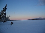 Finnisch Lappland - Vollmond am Mittag