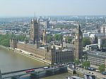Blick aus dem London Eye auf Westminster Hall