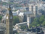 Blick aus dem London Eye auf Westminster Cathedral