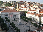 Lissabon - Blick vom Elevador de Santa Justa auf Rossio