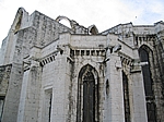 Lissabon - Igreja do Carmo von 1389, Ruine seit dem großen Erdbeben von 1755
