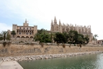 Palma de Mallorca, Königspalast "Palau de l'Almudaina" und Kathedrale La Seu